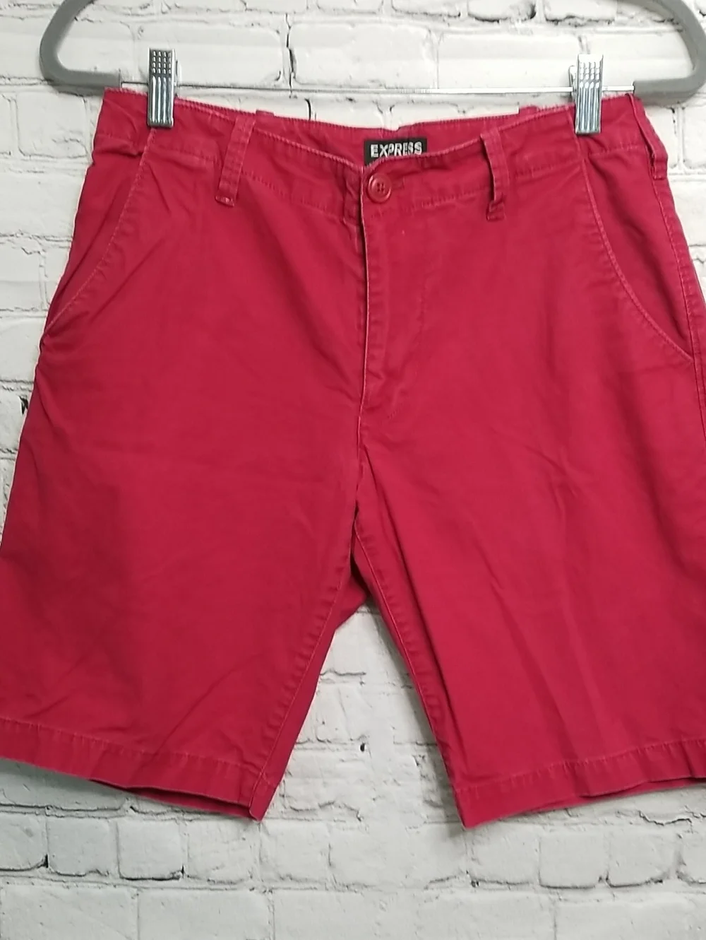 Express Mens Red Cotton Shorts Size Small